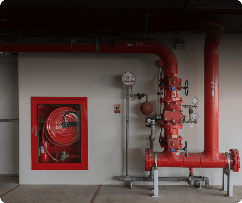 Indoor fire hose and valve system