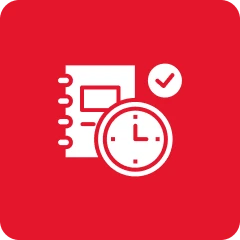 Planner and time management symbol